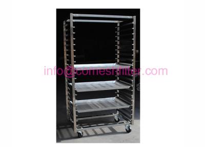 China 20tier 600x800mm Drogend Mesh Tray Stainless Steel Rack Trolley Te koop