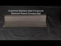 Stainless Steel Baking Band Cordweave Compound Balanced Woven Weave Conveyor Beltor Belt