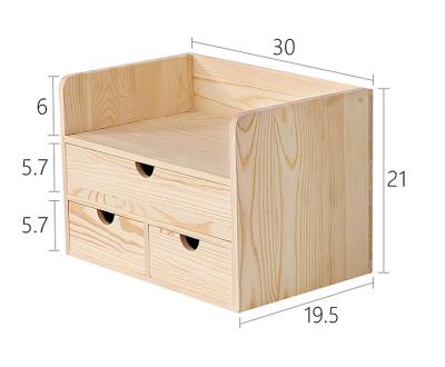 China Europe Desk Wooden Mini Drawer Storage Organization Table Box for Office Home Toiletries Supplies Vanity, No Assembly Required for sale