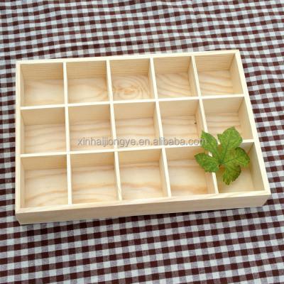 China Recyclable Wooden Storage Tray With Tea Dividers for sale