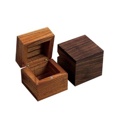 China Wood Customized Solid Wood Jewelry Collection Box For Ring Gift Storage Wedding Unpainted Packaging High Quality Craft for sale