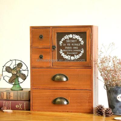 China Japan Zakka Viable Cheap Sundries Wooden Drawing Storage Cabinets for sale