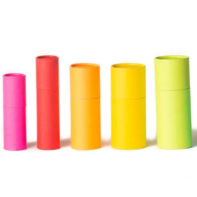 China Recyclable Colorful Lift Up Tube Cardboard Container Cylinder Round Food Cosmetic Paper Round Boxes Luxury Package Custom Design Size for sale