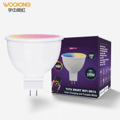 China Commercial Light Bulb Residential/Residential Led Lighting Wholesale 3W 5W 7W GU10 GU5.3 Tuya Smart Wifi Led MR16 Lamp Manufacturing Bombillas Led for sale