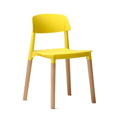 China Stackable Modern Leather Barstool Counter Seat Modern Leather Armless Black Breakfast Kitchen PU Bar Chair Yellow Bar Stools for sale