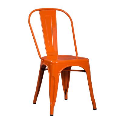 China Modern Restaurant Furniture Stackable Metal Dining Chair For Restaurant Cafe Vegetable Garden for sale