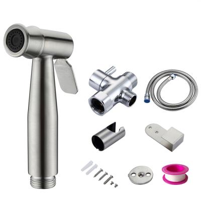 China Easy Installation Handheld Rechargeable Bidet Chrome Plated Toilet Bidet Sprayer Stainless Steel Hand Bidet Faucet For Bathroom Sprayer Shower Head Self Cleaning for sale