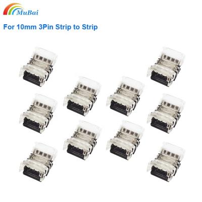 China LED Lighting No Connection 36V Capless Connectors Solderless Solderless RGB RGBW Fast Terminal Led Strip Light Connector 3pin for sale