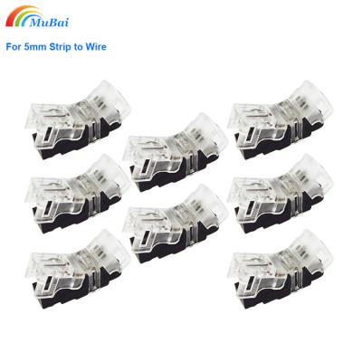 China LED Lighting Unpeeled RGB LED Strip To Wire Connector 2 Pin LED Strip Light Connector For 5mm Strip To Wire Home Lighting for sale