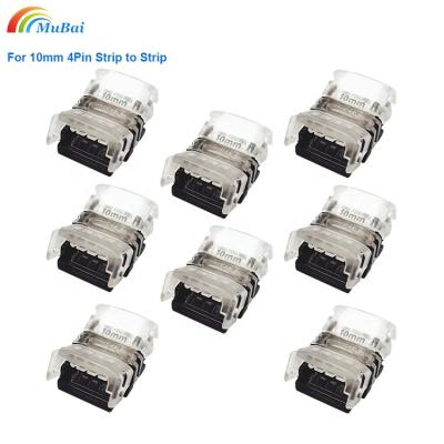 China LED Lighting Strip To Strip Quick Connect No Wire 4 Pin LED Strip Connector For IP20 10mm 5050 5630 Single Color LED Lights for sale