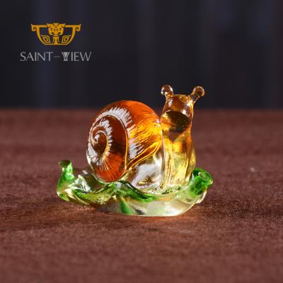 China China Snail Carving Illustration Animal Incense Inserted Asian Zen Clear Design Table Decoration for sale