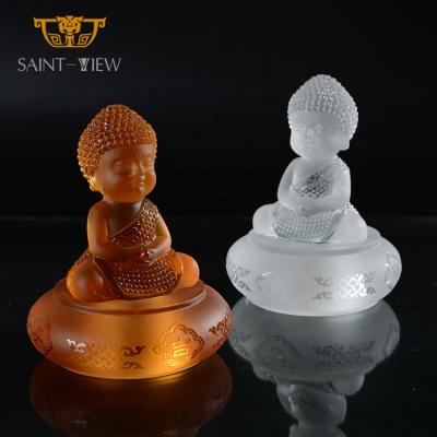 China China Factory Made Small Monk Crystal Creative Crafts Buddha Artwork Decorations Figurines for sale