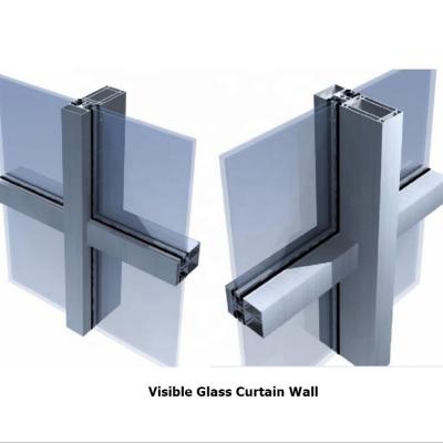 China Environmental Friendly Aluminum Frame Glass Curtain Walls Construction for sale