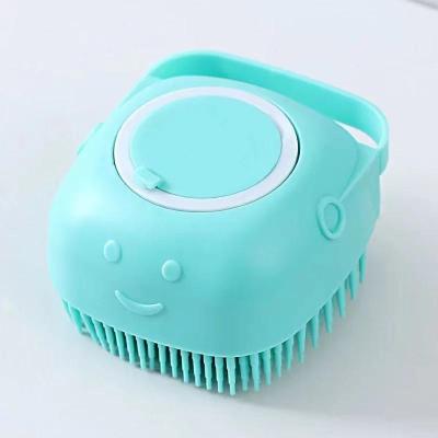 China Viable 2 in 1 Dog Shampoo Massager Brush Cat Grooming Scrubber Shower Silicone Sweeps for sale