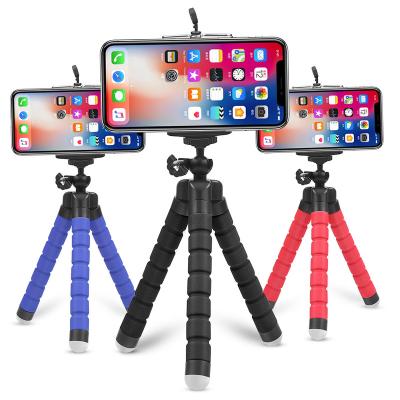 China Casual Portable Sponge Octopus Guts Video Recording Camera Smartphone Tripod For Mobile Phone With Clip for sale