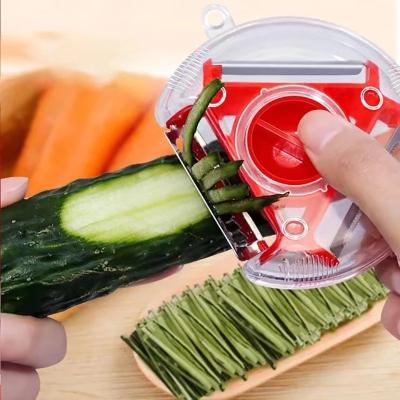 China Sustainable Multifunctional Fruit Vegetable Peeler 3In1 Kitchen Tools Vegetable Shredding Tool Stainless Steel Blade for sale