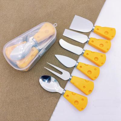 China Cute Disposable Fork Knife Administer Children's Stainless Steel Butter Cheese Cream Knife Portable Fruit Spoon Fork for sale