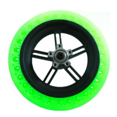 China Feature Luminous Scooter Tires Xiaomi Mijia M365 Fluorescent Shock Absorber Electric Scooter Night Green Solid Hollow Tires for sale