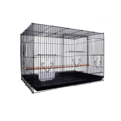 China Large Breathable Comfortable Foldable Horizontal Sliding Cage Wholesale Iron Breeding Bird Cage for sale