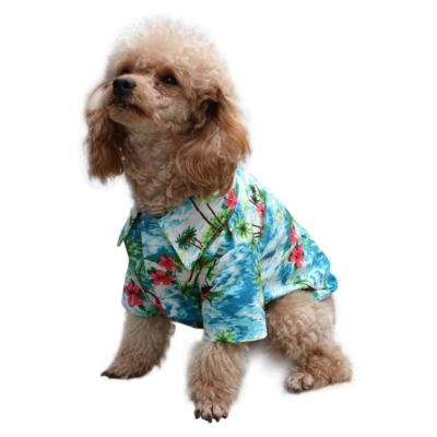 China Sustainable Style Wholesale Hawaiian Cotton Printed Ropa Perro Pet Clothing For Summer for sale