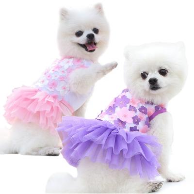 China New Viable Fashion Chihuahua Cat Dog Dress Aristocratic Pet Princess Dress Sleeveless Summer for sale