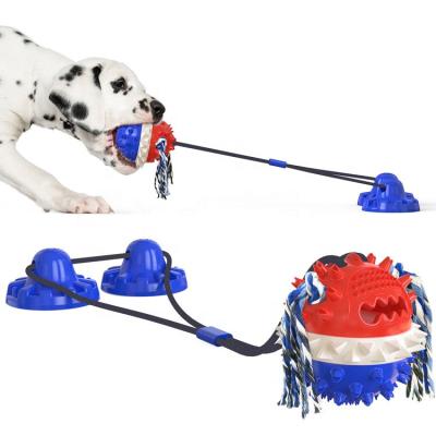 China Viable Wholesale Amazon Hot Dog Toys For Chewers Suction Cup Aggressive Tug Pet Toys Dog Chew Toy for sale