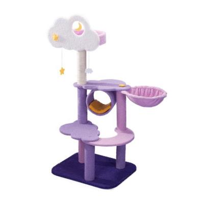 China 2021 New Design Best Sellingcat Creative Large Cat Toy Luxury Cat Tree Stocked Multilevel Tree for sale