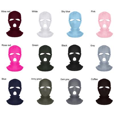 China 2021 Embroidery Ski Goggle 3 Hole Balaclava Hole Desighner COMMON Hot Ski Mask Colored Ski Masks for sale