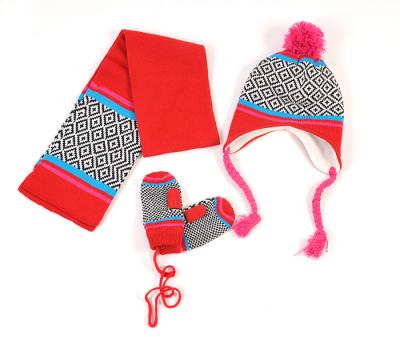 China Long Winter For Kid Boys And Girls Soft New Design Beanie Hats And Scarves for sale