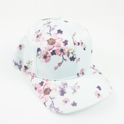 China JOINT New Style Polyester Sports Caps Women Eco-Friendly Floral Printing Baseball Cap for sale