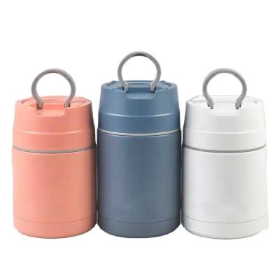 China PORTABLE Stainless Steel Double Walled Vacuum Insulated Food Jar Thermos Travel Food Flask for sale