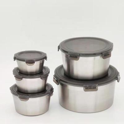 China Eco-Friendly Freshness Preservation Food Containers Lunch Box 304 Stainless Steel Storage Container for Home and Restaurant for sale