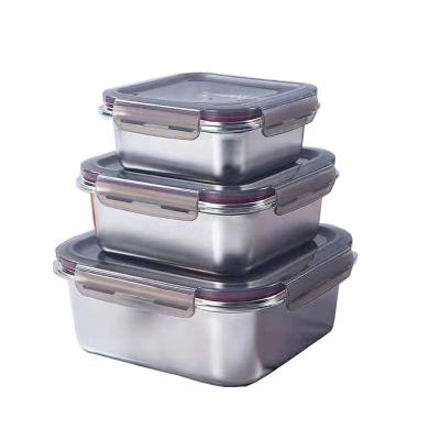 China Traditional Thai Food Carrier Metal Tiffin Box Stainless Steel Viable Colorful Printed Collapsible Lunch Box for sale