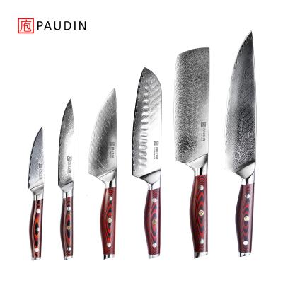 China Viable Chef Royalty Line Japanese Damascus AUS 10 Professional 7 PC Knife Set for sale