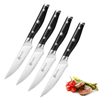 China Sharp Steak Knife Viable Flavor 5 Inch Full Sets Steak Knives Stainless Ergonomic Plastic Handle Steak Knife for sale