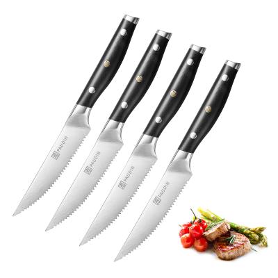 China Sharp Steak Knife Viable Flavor 5 Inch Full Sets Steak Knives Stainless Ergonomic Plastic Handle Steak Knife for sale