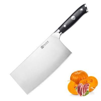 China Durable 7 Inch Fiberglass Handle Durable Heavy German Stainless Steel Blade Butcher Chinese Nakiri Knife for sale