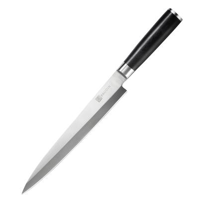 China 10 Inch Stainless Steel Professional Stainless Steel Single Side Knife G10 Kitchen Knife Chefs Edge Viable Handle Knife for sale