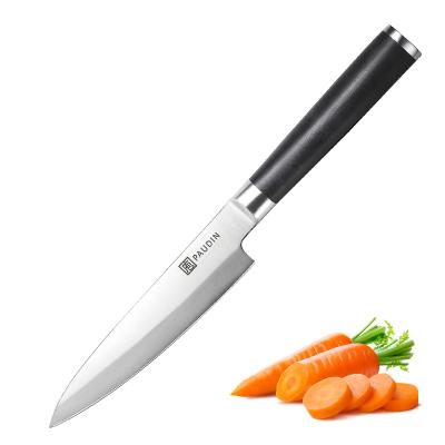 China Sustainable 5 Inch Hand Forged Sharp Sushi Knife Set Single Side Handle Sushi Knife G10 Edge Chefs Knife for sale