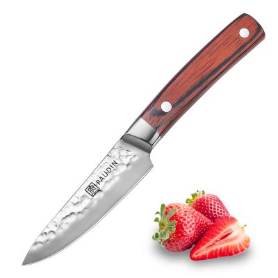 China Free Sample Viable 3.5 Inch Sharp Blade Ergonomic Wooden Handle Peeling Fruit Knife for sale