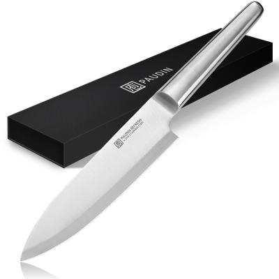 China Paudin Stocked 8 Inch High Carbon German Professional Razor Stainless Steel Sharp Sharp Chef Knife for sale