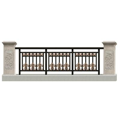 China Zhejiang Deck Stair Porch Vinyl Balusters Rail Hand Railing Handrail Kit Veranda Modern White Iron Railing for sale