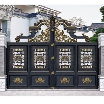 China Decorative Aluminum Security Door Metal Front Entry Easily Assembled / Entrance Driveway Door Design Excellent Quality for sale