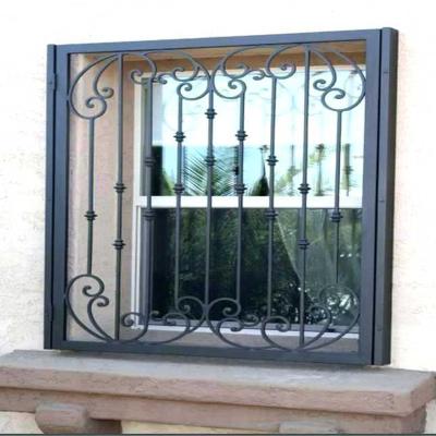 China Fixed Anti-theft Wrought Iron Door For Window Protection Guards Storm Horizontal Windows Window Decoration Wrought Iron Q235 Steels for sale