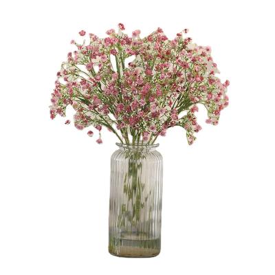 China Plastic+Silk Single Stem Artificial Gypsophila Flower With Loose Flower Petal Decoration for sale