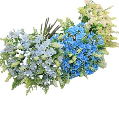 China Artificial Plastic Silk+Plastic Babysbreath Bouquets With Flower Petals For Wedding for sale