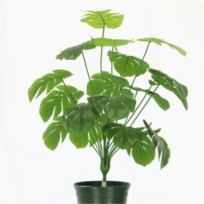 China Real Contact Factory Direct Sale Home Decorative Artificial Monstera Deliciosa Large Leaf Graduation Decoration Plant for sale