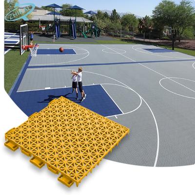 China Outdoor Portable Outdoor Durable Interlocking Plastic Suspension Sports Court Flooring For Basketball for sale