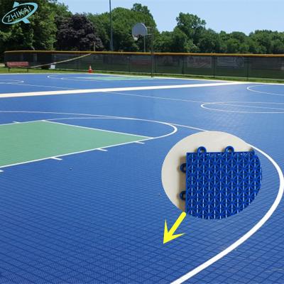 China Outdoor Sports Court PP Interlocking Outdoor Synthetic Plastic Badminton Court Flooring for sale