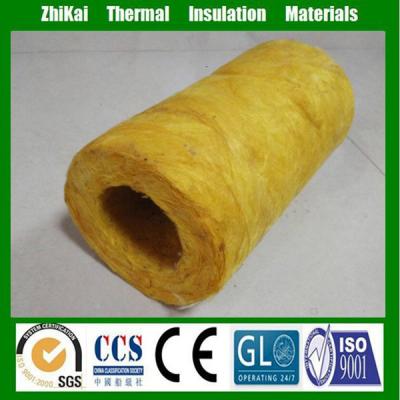 China Industrial Pipeline Insualtion 1/2 Inch Steam Pipe Insulation Cover Material Fiberglass Wool Pipe for sale